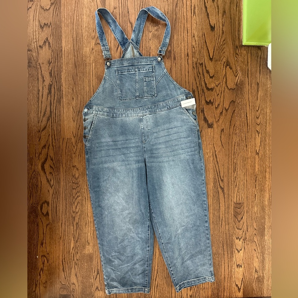 Lane Bryant ankle straight-leg denim overalls new with tags! - Picture 2 of 11